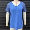 Spring and Summer Patchwork Mesh Short Sleeved Top Solid Color Casual Loose Women's T-shirts