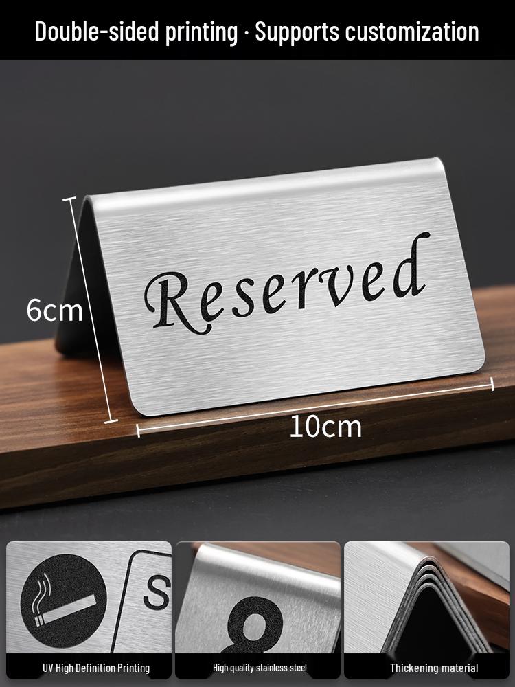 Custom Double-Sided Stainless Steel No Smoking Sign for Hotel, Guest House, or Restaurant