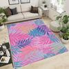 Tropical Monstera Area Rug, Natural Jungle Green Palm Tree Banana Leaf Rugs, Carpet, Non-Slip Floor Mat for Living Room Bedroom