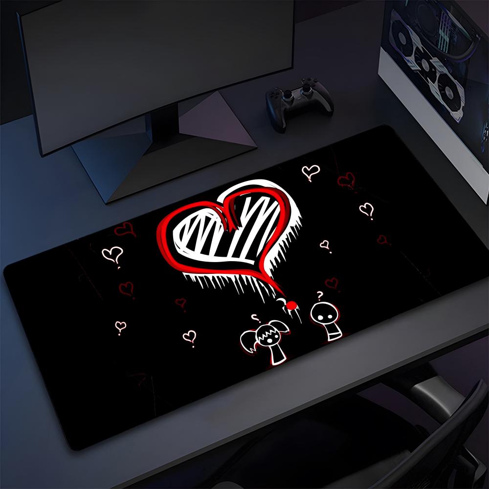 Love Black And Cute Emo Mouse Pad High Quality Natural Rubber Mouse Pad The Most Professional Washable Laptop Mouse Pad