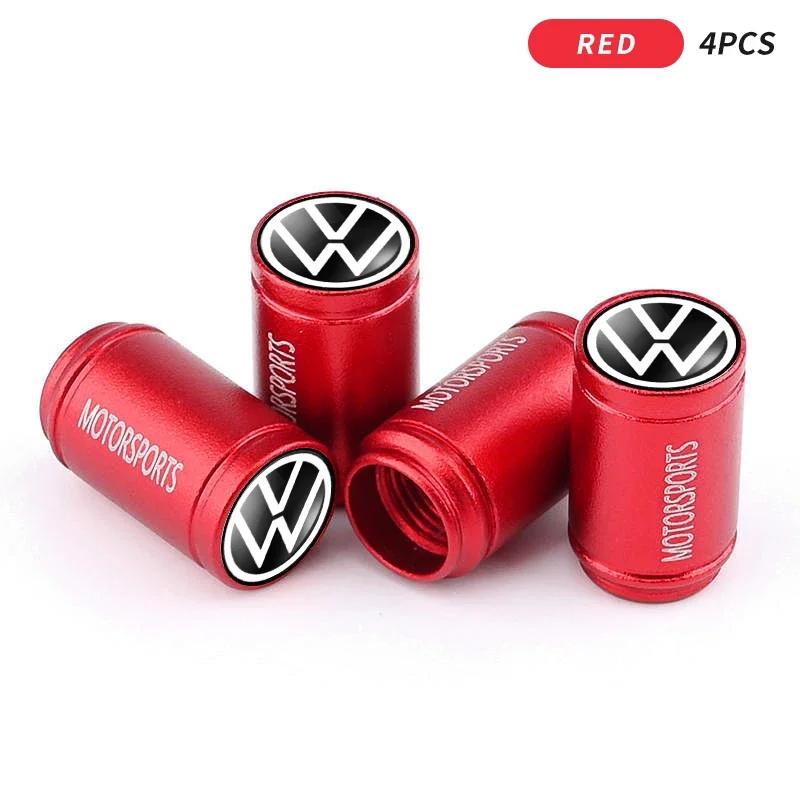 2025 Hot Fashion Aluminum Car Tire Valve Cap Tyre Gas Nozzle Cover Valve Dustproof For VW Volkswagen Jetta MK5 Golf Passat 3B7 6