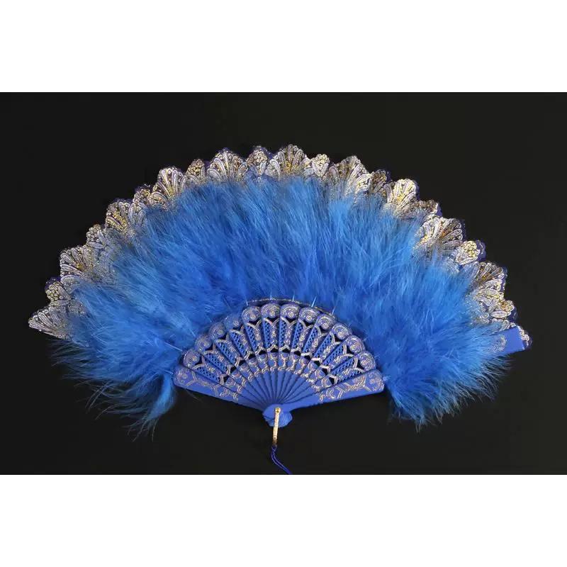 Japanese-Style Lolita Retro Black and White Lace Lolita Embossed Floral Folding Fan Tea Party Feather Fan