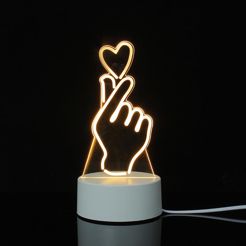 3D Cartoon Night Light: Custom Acrylic Bedside Lamp for Atmosphere & Gifts