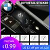 BAGF7 Car Sticker Hot 2/5/10pcs 3D Metal Car Emblem Sticker Decor Badge Decal Interior For Bmw E46 E39 E90 E60 E30 F10 F11 F20 F30 G20