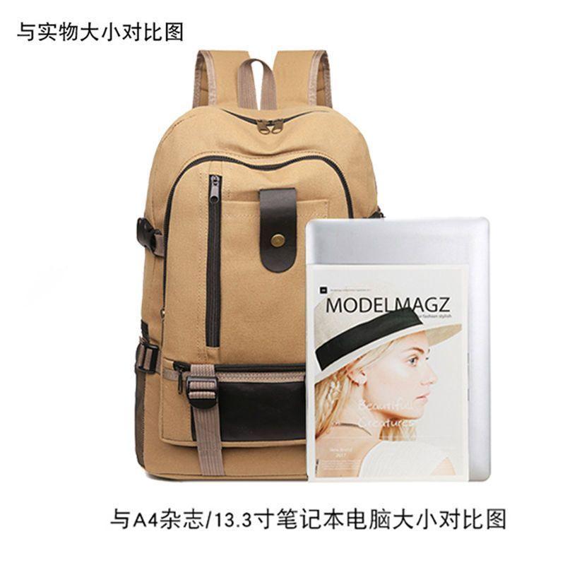 Extra Large Capacity Men's Canvas Backpack Oversized Travel Luggage Backpack