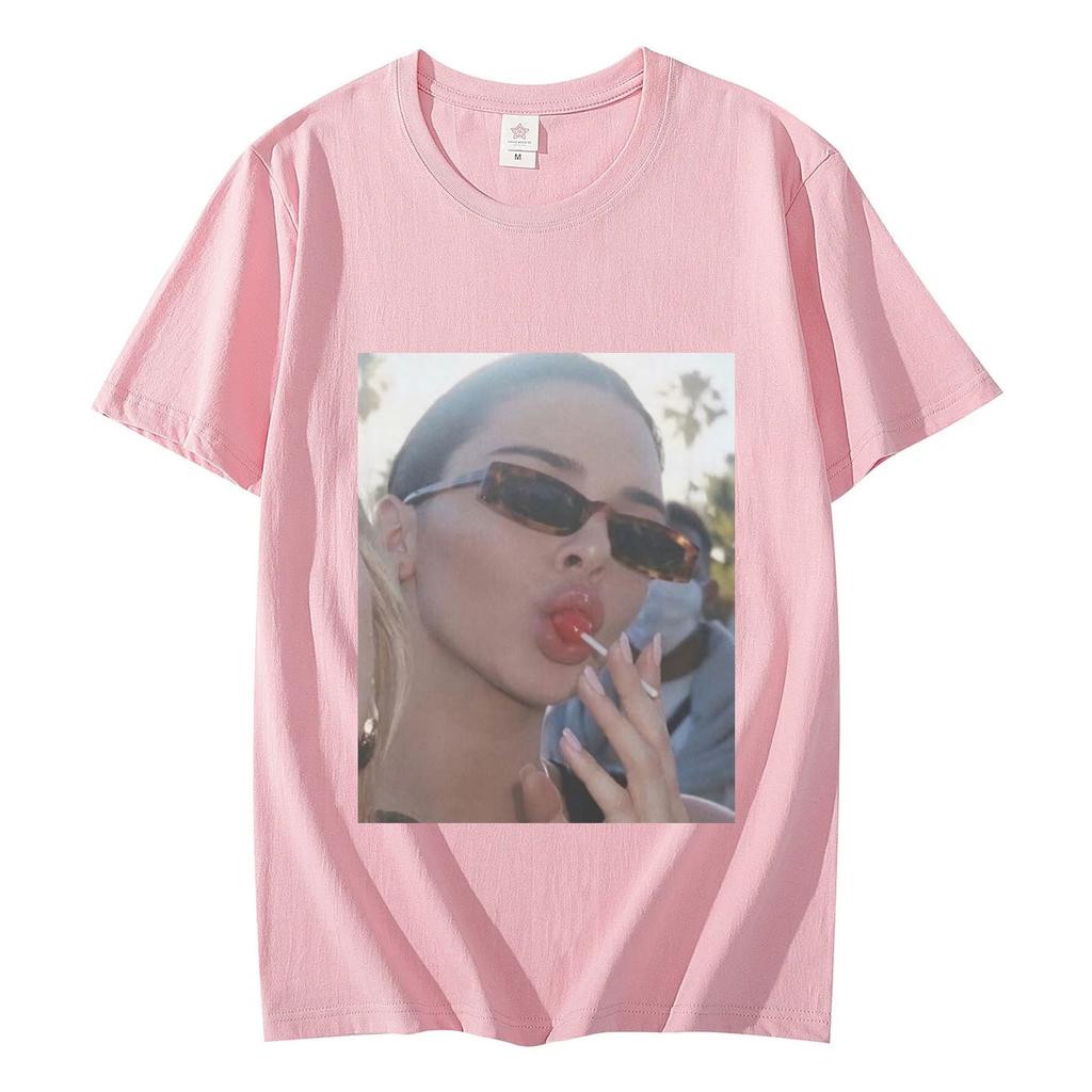 Kendall Jenner Graphic T Shirts Men Women Fashion Aesthetics Oversized Tshirt Summer Casual Pure Cotton Short Sleeve Tshirts