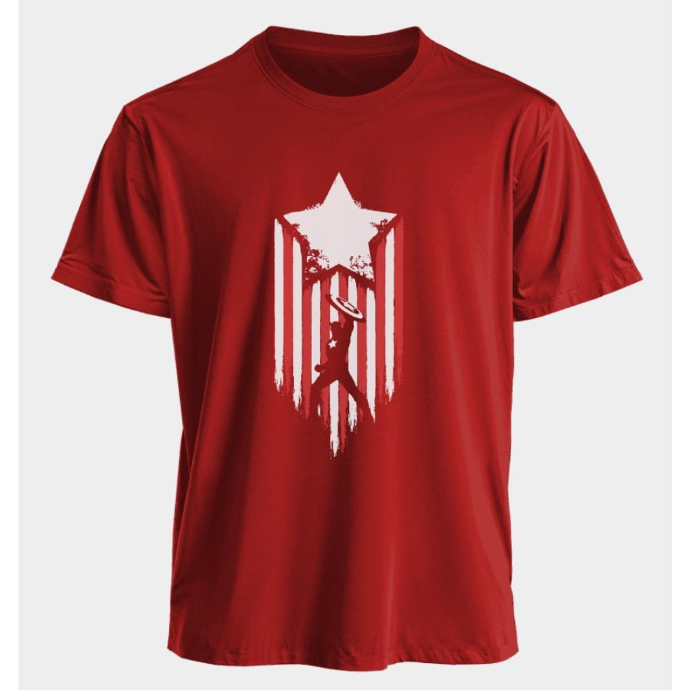 men's and women's T-shirts Captain America Summer Spring and Autumn new classic oversized sporty punk short-sleeved