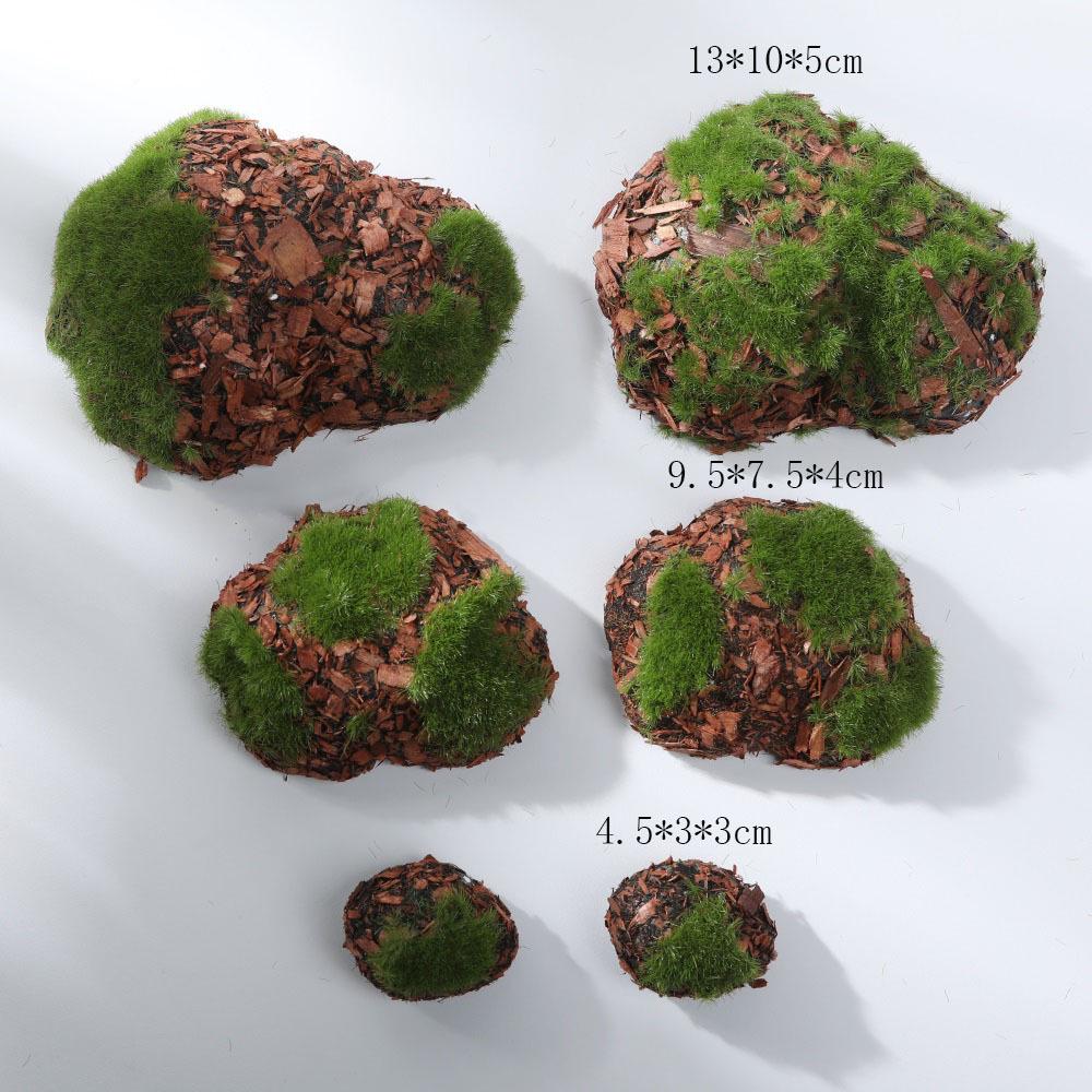 Simulated Wood Chips and Moss Stones for Micro Landscape and Bonsai Decoration