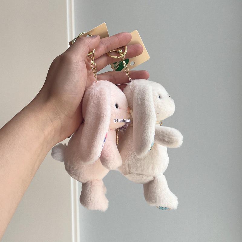 Sprout Rabbit Plush Bag Charm Keychain - Cute Pendant for Girls' Schoolbags