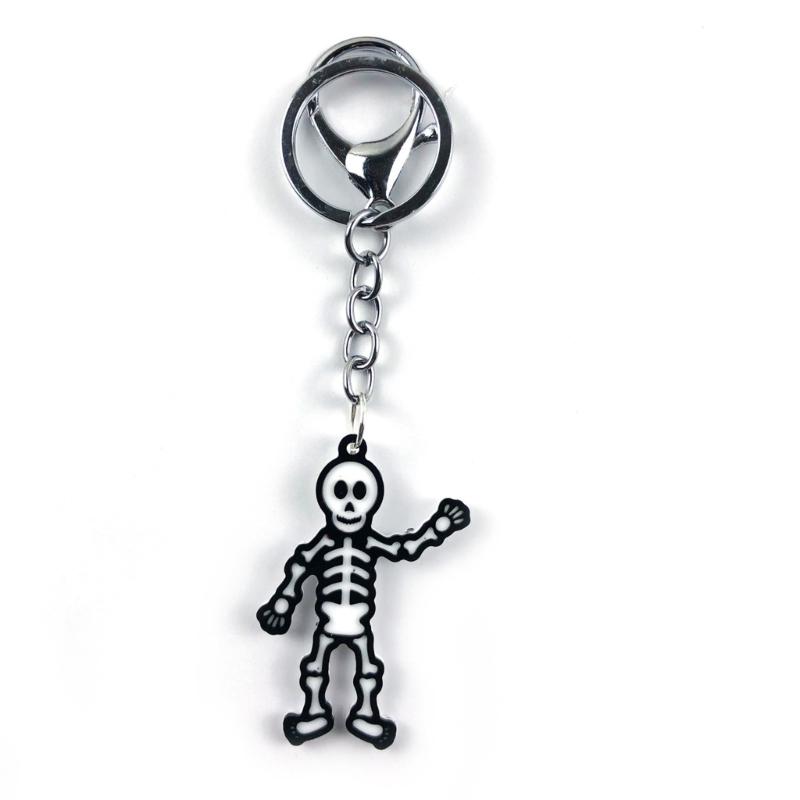 Geometric Human Skeleton Earring Epoxy Resin Silicone Mold Luggage Bag Tags Casting Molds with Hole for DIY Crafts