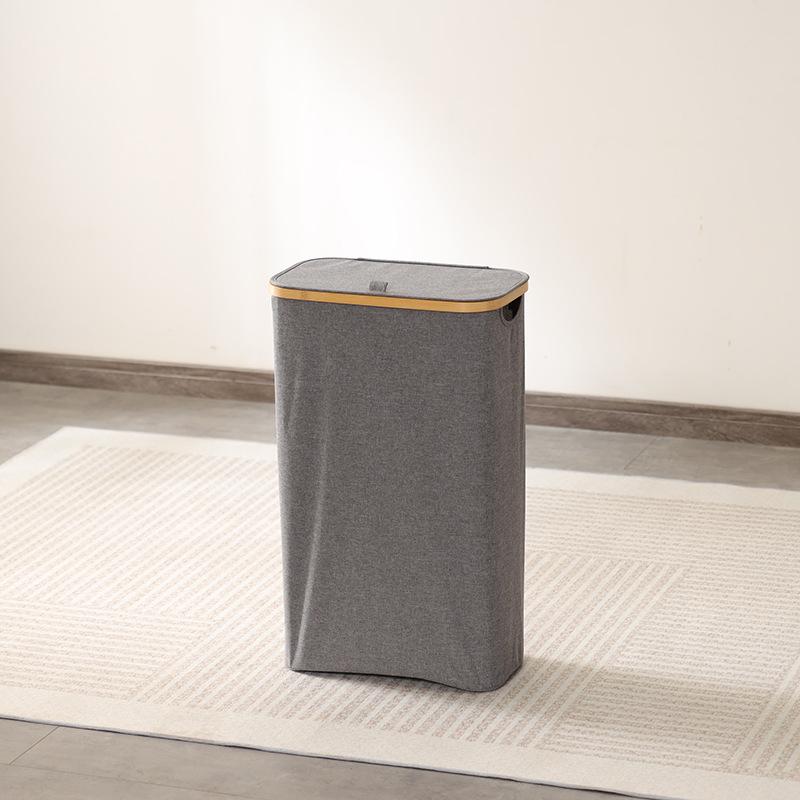 

Корзина для белья 60 л с крышкой, Съемный стирающийся внутренний мешок, Корзина для белья, Корзина для одежды для ванной комнаты, Стиральная машина 40.5x33x65cm