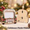 Wooden Car-Shaped Picture Frame Snowman Hanging Picture Frame Ornaments  New Year