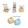112 Dollhouse Miniature Diy Kitchen Set Bread Machine Blender Electronic Scales Model Furniture Kitchen Accessories Kids Toys