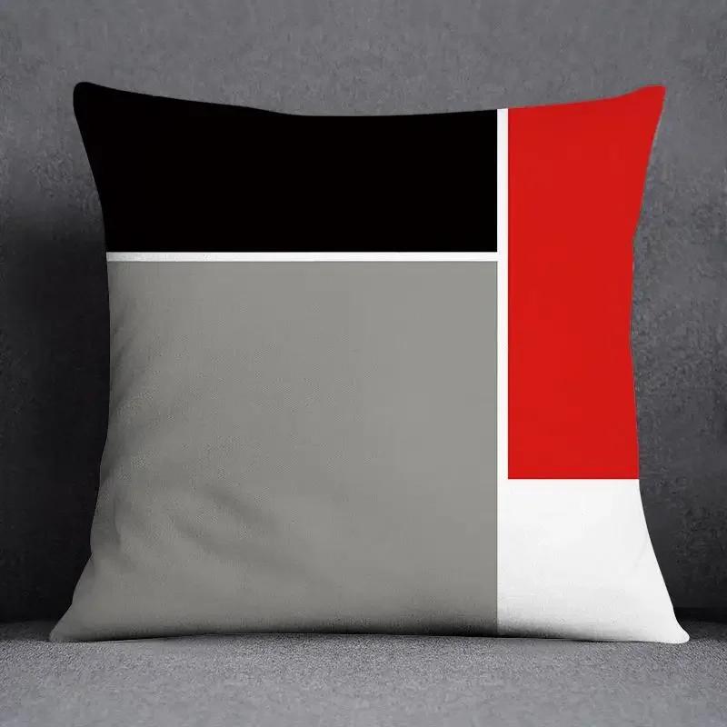 Abstract Geometric Printed Pattern Square Cushion Cover for Home Living Room Sofa Bedroom Decoration Pillow