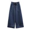 Autumn Women's Casual Large Size Nine-point Wide-leg Jeans