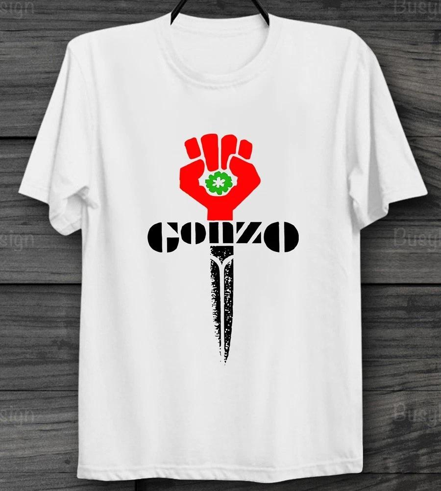 

Hunter S Thompson Gonzo T-Shirt Fist Knife Logo Journalism Cool Gift Tee S