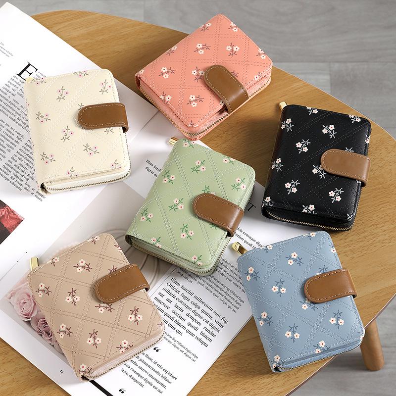 High-End Minimalist Women's Wallet: Compact Cross-Border Card Holder & Zipper Coin Purse