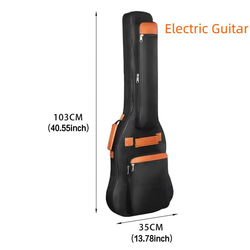 600D Oxford Fabric Electric Guitar Bag 10mm Cotton Pad Basss Backpack Durable Guitar Case Dustproof BASS Cover Suits for TELE FD
