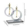Human Figure Sculpture Abstract with Glass Base Modern Art Statue