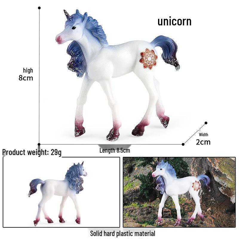 Pegasus Unicorn Cake Decoration - Mythical Animal Model Toy