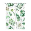 Tropical Leaves Palm Tree Green Plant White Tulle Sheer Window Curtains for Living Room Bedroom Sheer Fabric Silk-like Fabric Drapes Drapes