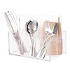 Utensil Holder Fork Spoon Organizer Durable Construction Large Capacity Transparent Design Tableware Storage Box Flatware Caddy