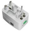 International Plug Adapter 2 USB Port Universal AU US UK EU Converter All in One World Travel AC Power Charger Adapter