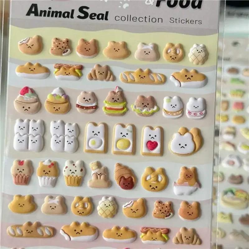 

Наклейка для альбома с изображением животных из мультфильма «Кавайи», симпатичная наклейка для дневника с изображением животных, декор своими руками, канцелярские принадлежности, багажная наклейка, школьные принадлежности