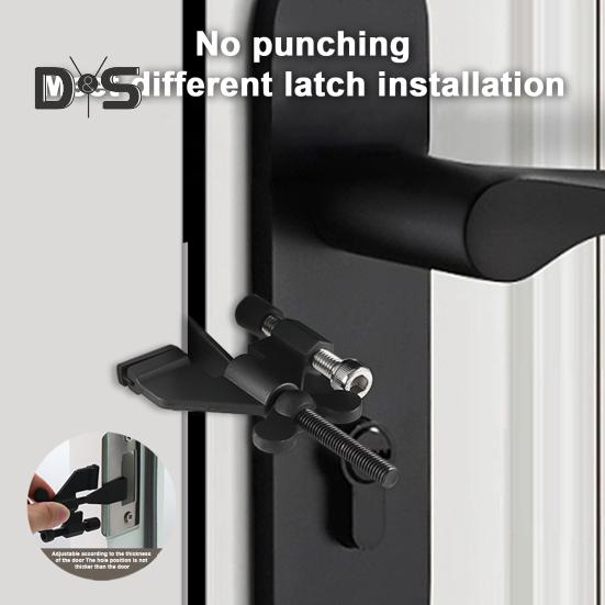 Portable Door Lock Additional Privacy Home Security Door Stop Lockdown Lock Hotel Apartment Dorm Traveling Metal Door Locker