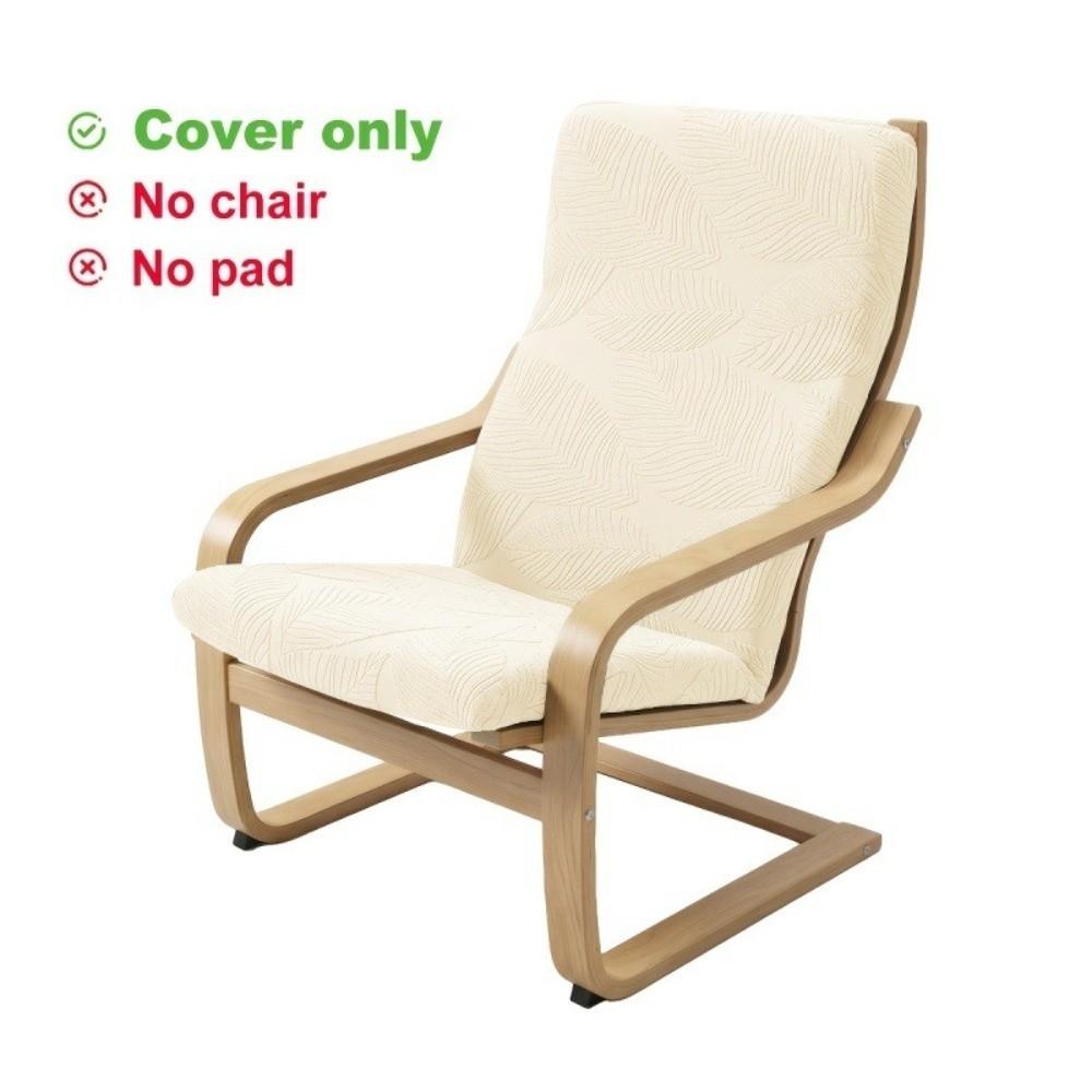Washable Poang Chair Cover Stretch Jacquard Armchair Slipcover Chair Cushion Cover Living Room Use