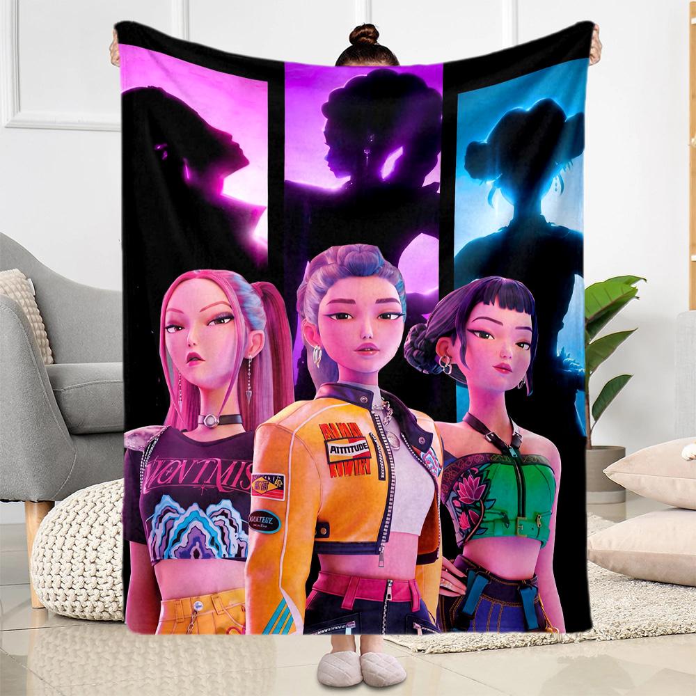 Colorful Fashion Friends Blanket Durable Comfort Perfect for Couch Bed Office Chair All-Season Use Stylish Decor