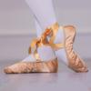 Women Breathable Ballet Shoe Ribbon Splits Shoes Satin Fashion Ballet Pointe Dance