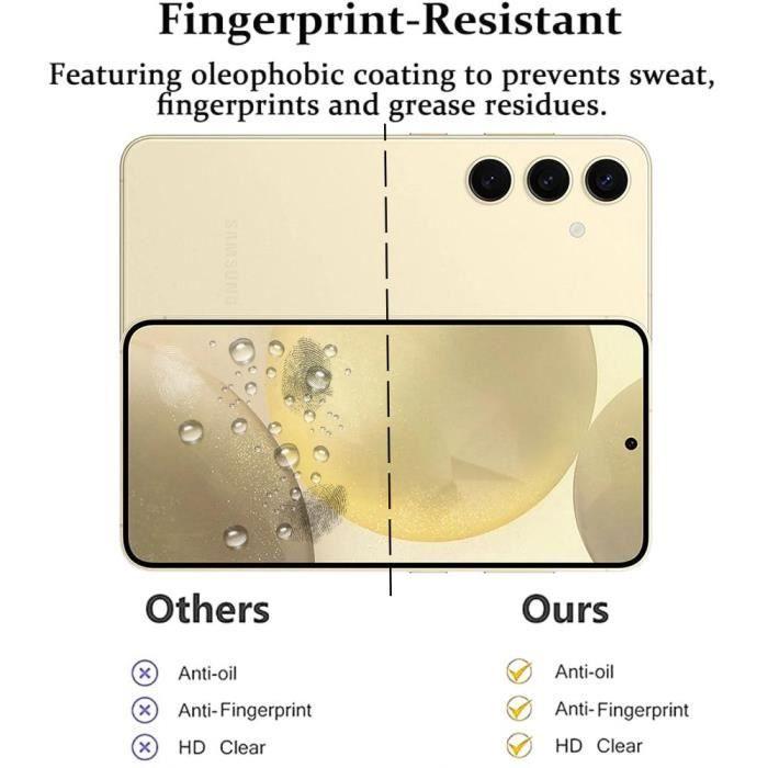 4 Verre Trempé Intégral pour Samsung Galaxy S24, Protection d'écran Anti-Rayures 9H