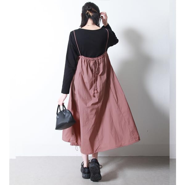 [pure&fine] Dress, Jumper Skirt, Back Ribbon, Fall/Winter, Loose Fit, Plus Size, Flattering for Women in Their 40s and 50s, z3686