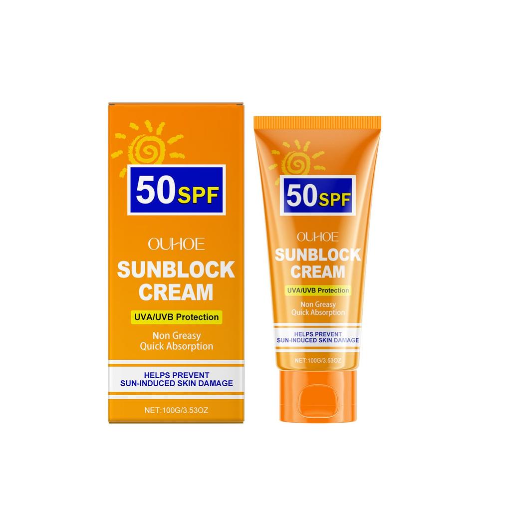 OUHOE cares for the skin, isolates exposure, gentle protection, refreshing, moisturizing and moisturizing sunscreen