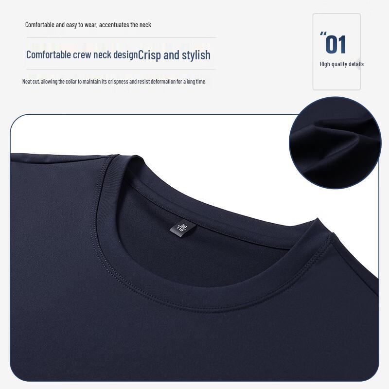 SHANSHAN Men's Mulberry Silk Cool-Feel Polo T-shirt