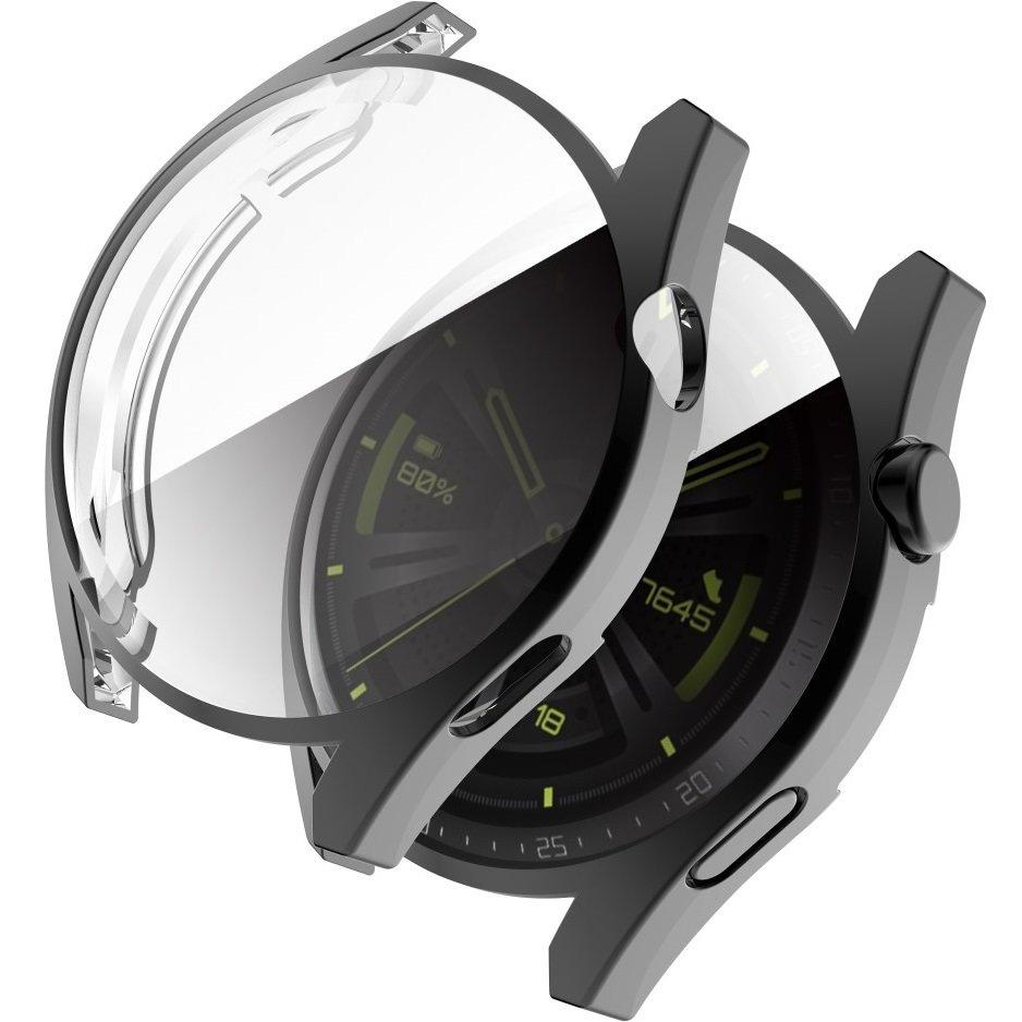 2in1 Case with Screen Protector for Huawei Watch GT 3 46mm, Black