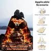 1PC Custom Name Eagle Skull Fire Power flannel blanket versatile,all-season throw suitable for the living room,bedroom,camping,travel,and gift