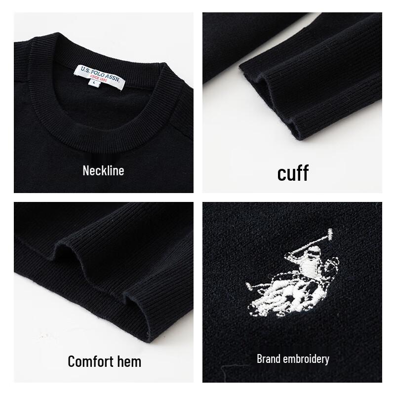 U.S. POLO ASSN. Men's Premium Wool-Blend Crewneck Sweater