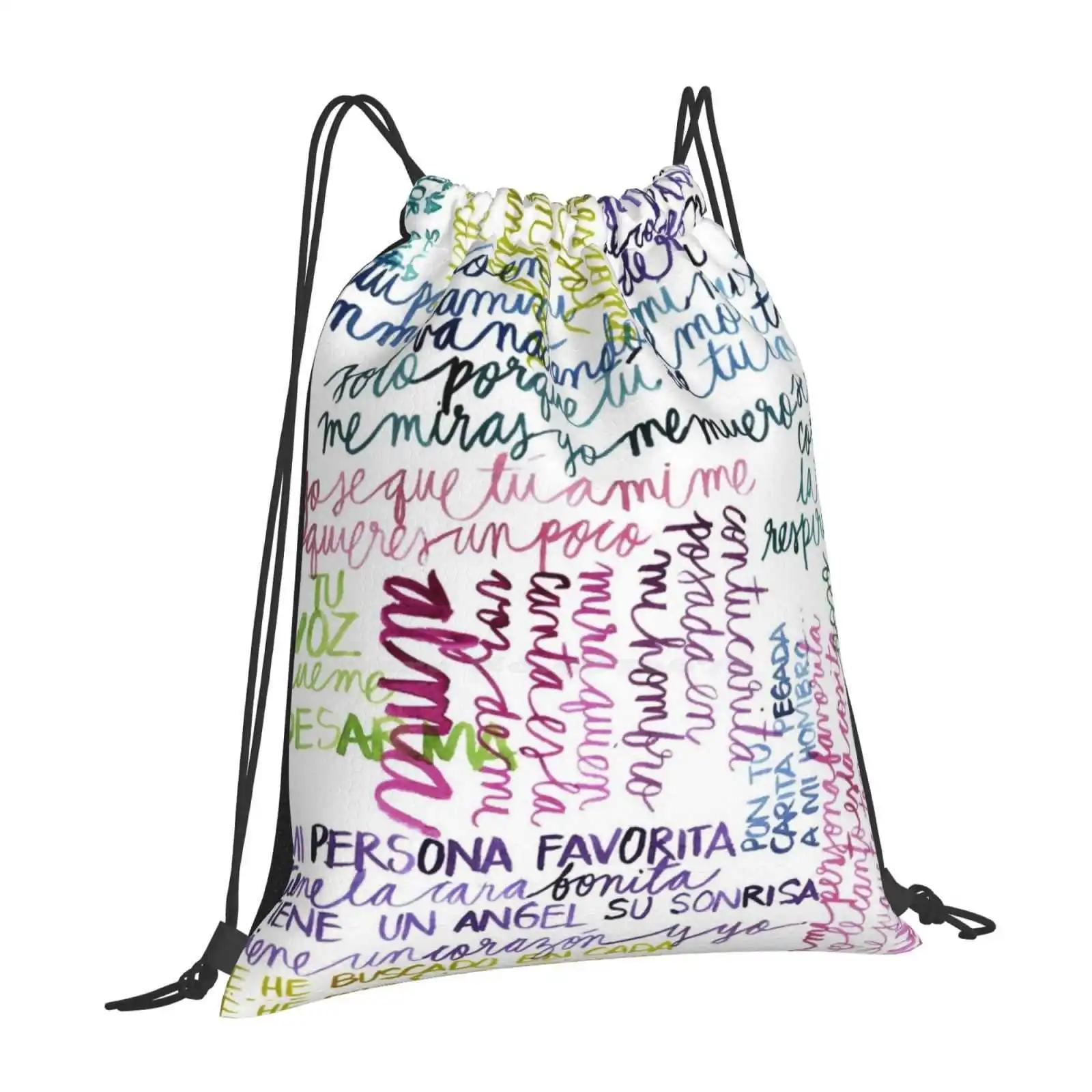 Mi Persona Favorita Pattern Design Bagpack School Bags Mi Persona Favorita Alejandro Sanz Lyrics Eldisco Camila Cabello OneSize