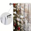2 Stück Romantische Weihnachtsvorhänge mit Schneelandschafts-Print für die Inneneinrichtung – Fenstervorhang mit Stangentasche für Schlafzimmer, Büro, Küche