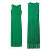 Summer New Product Women's Clothes Fashion Style round Neck Sleeveless Decorated Tassel Knitting Evening Dress Clothing Dress Two-piece Set