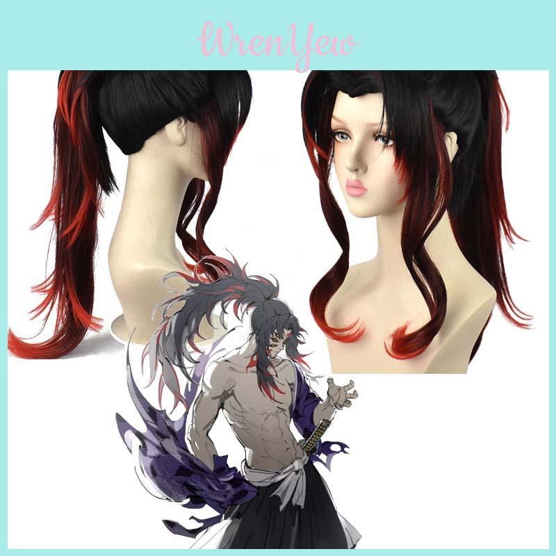 High-temperature Fiber Black Red Gradient Wig Perfect For Anime And Cosplay Fans