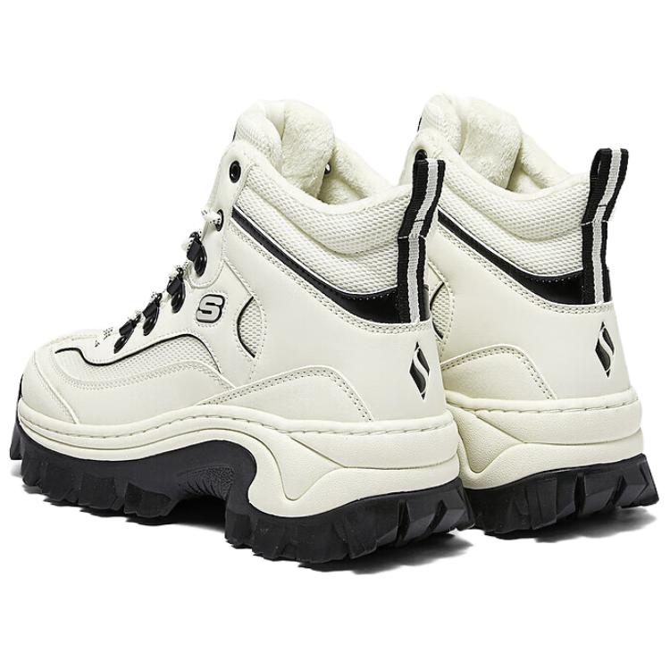 Skechers Street Comfortable Versatile High-Top Casual Shoes Women Sneakers White 177236-WBK