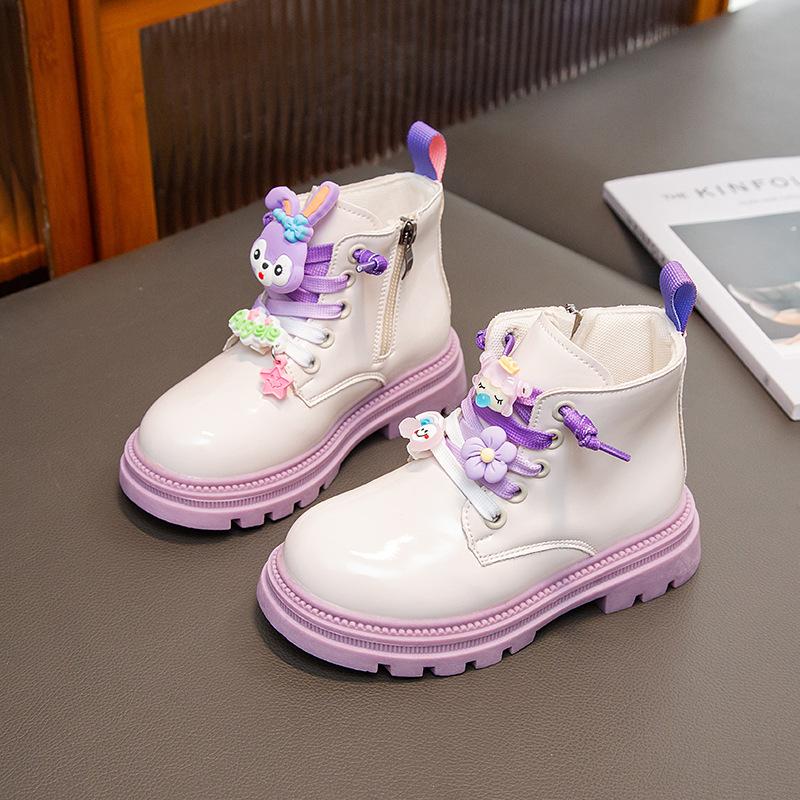 Fashion cute girls short boots autumn new soft-soled non-slip cartoon casual boots