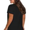 Women's Plus Size Trendy Letter Print Crew Neck Casual T-Shirt Top