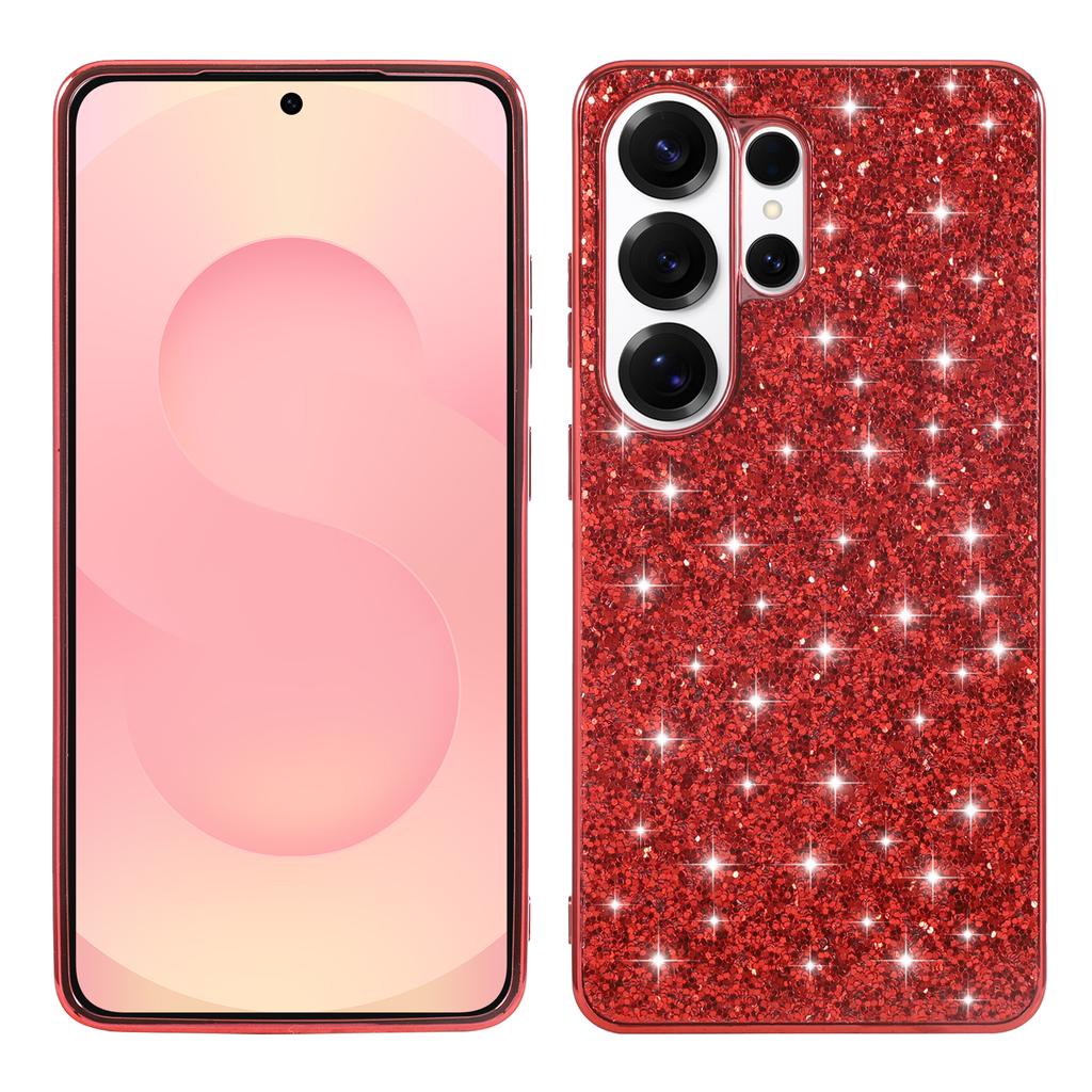 For Samsung Galaxy S26 Ultra Case Electroplating TPU + PC Sparkling Glitter Phone Back Cover