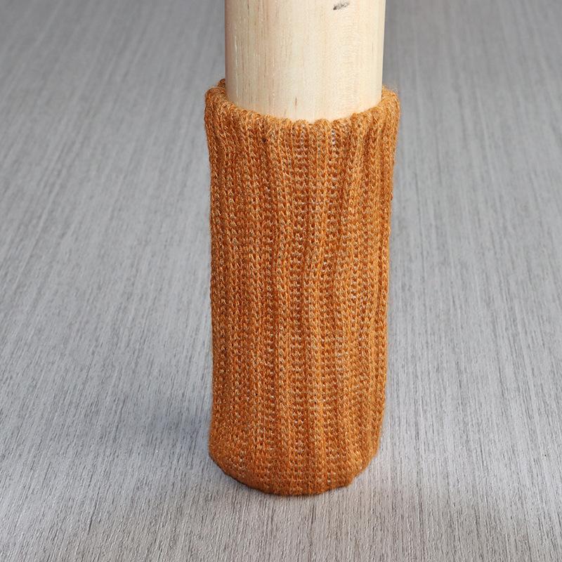 

4 шт. чехол для вязания стола и стула, немой круглый фетровый низ, чехол для ног стула, защитный чехол, утолщенный износостойкий двойной противоскользящий чехол 4pcs жёлтый