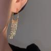 Exaggerated Gold-Plated Tassel Earrings - Luxury Statement Ear Hoops for Women