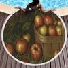 Apple Round Beach Towel Cartoon Fruit Print Beach Blanket Soft Microfiber Quick Dry Towel for Men Women Swim Pool Sport Picnic